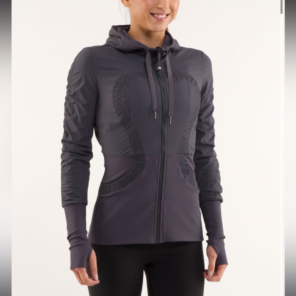 Lululemon Dance Studio Reversible Jacket Coal Gray | Size 8